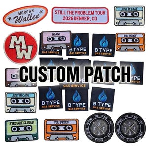 Custom Iron On/Velcro Patch, Personalized Embroidered Patch for Jacket Hat Backpack, Custom Name or Logo Patch, Sew On Patch for Clothing