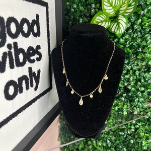 Gold Cowrie Shell Charm Necklace – Beachy Layering Necklace, Boho Summer Jewelry, 18K Gold-Plated Chain