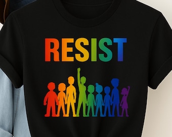 Rainbow Resist T-Shirt: Gleichheits-Stolz-Protest-T-Shirt