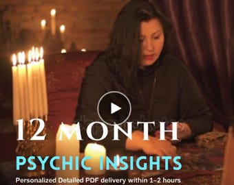 Year Ahead Tarot Reading: 12 Month Psychic Insights (PDF)