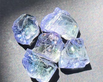 Natural Bi Color Tanzanite Rough, Unheated Zoisite, 6.80 Carats