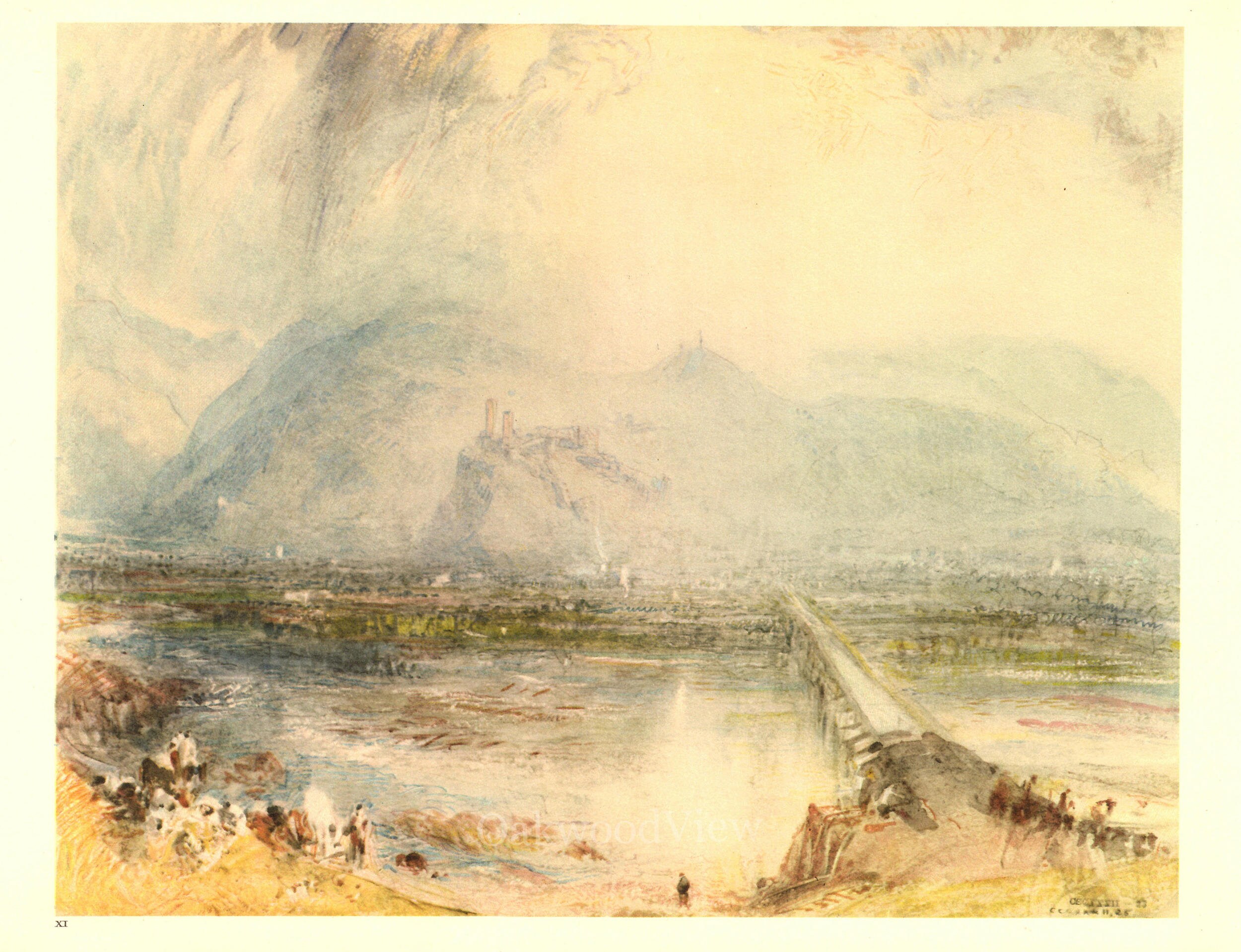 Bellinzona Switzerland By J. M. W. Turner Watercolor Print | Etsy