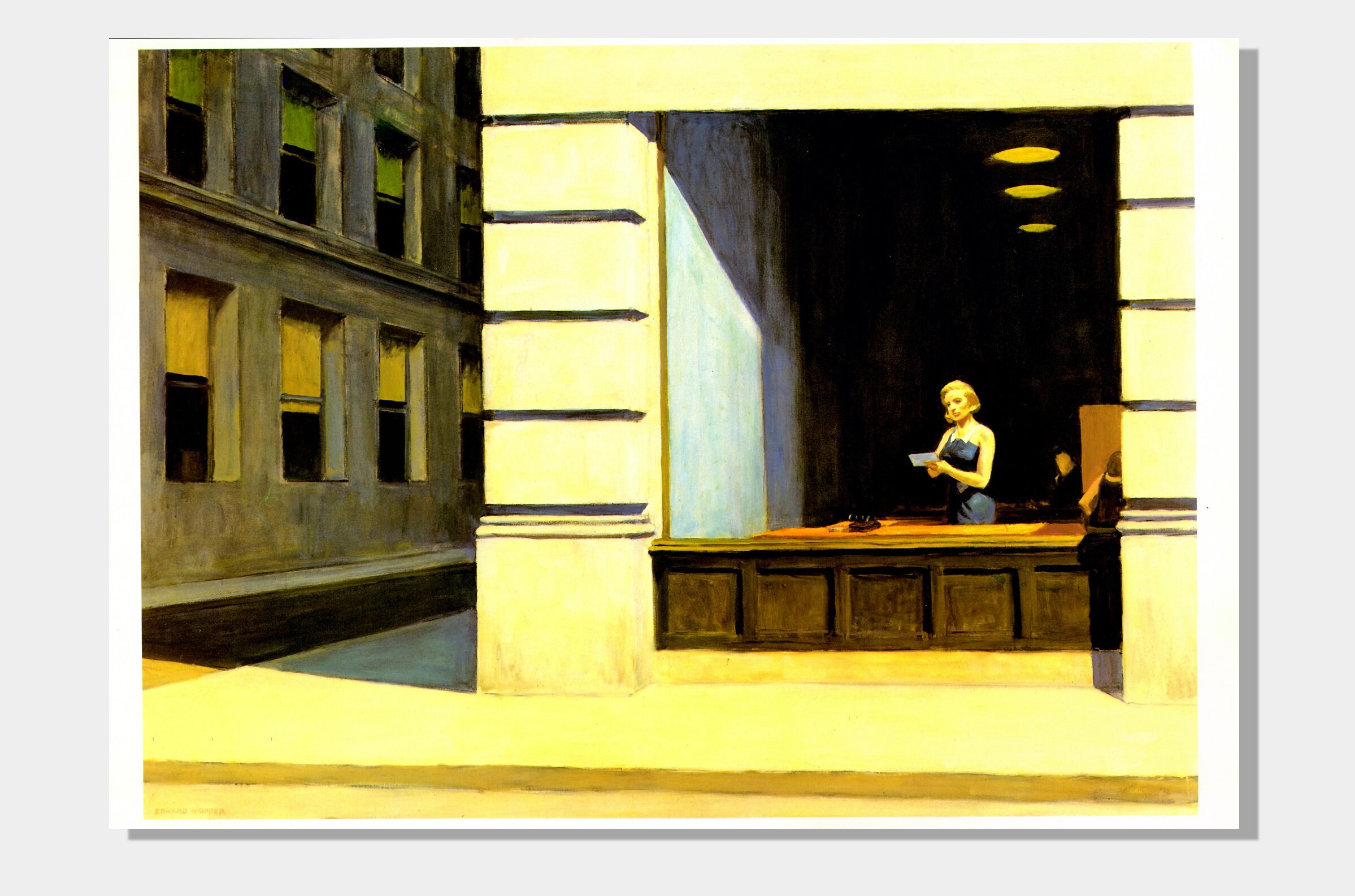 EDWARD HOPPER New York Office 1962 Poster Large Vintage Etsy
