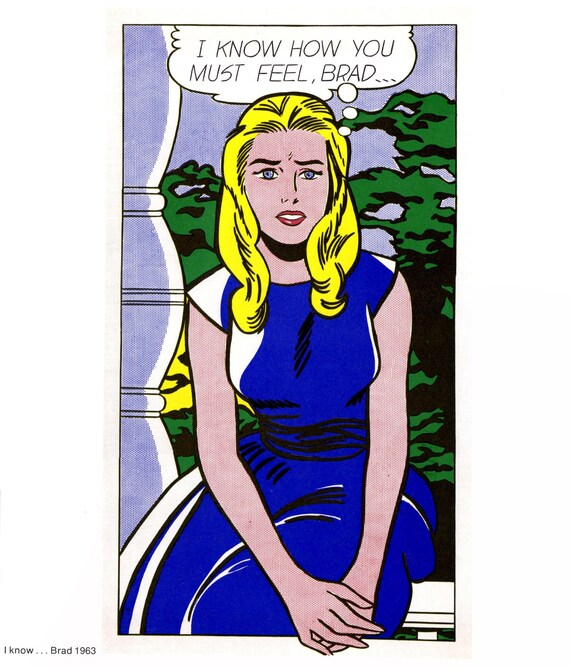 Roy Lichtenstein I Know How You Must Feel Brad Pop Art Comic Etsy