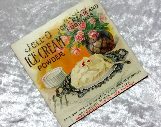 Antique Jello Ice Cream Powder Cook Book Pamphlet Color Etsy