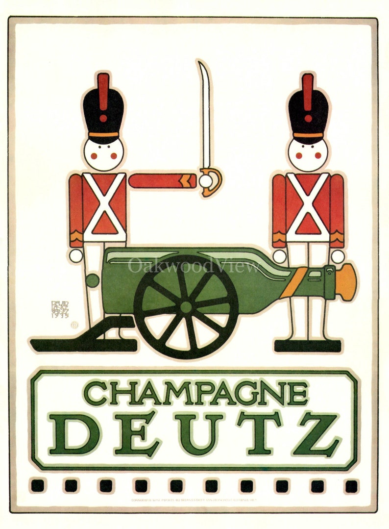 Пару постеров старой рекламы алкоголя. Шампанское Deutz Пару постеров старой рекламы алкоголя. Шампанское Deutz История,Алкоголь,Вино,Реклама