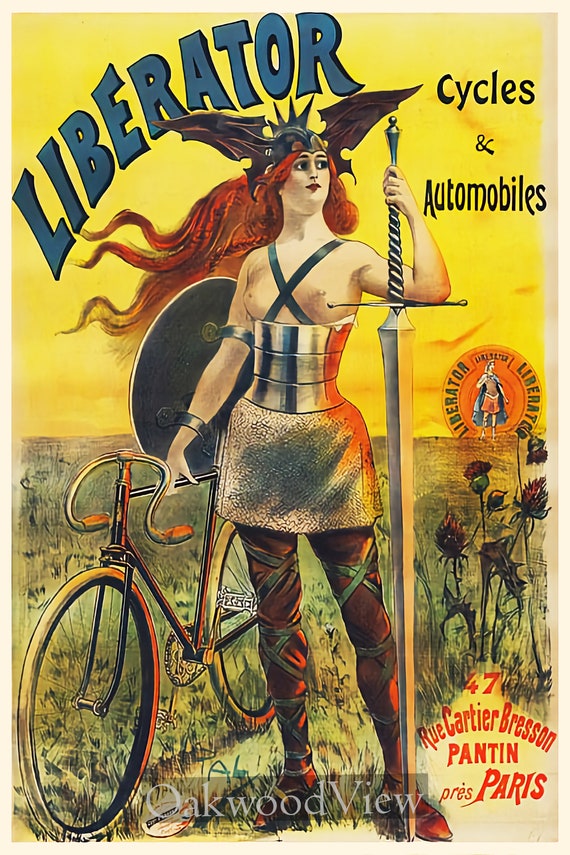 Cycles Brillant vintage bicycle ad poster repro 12x18 
