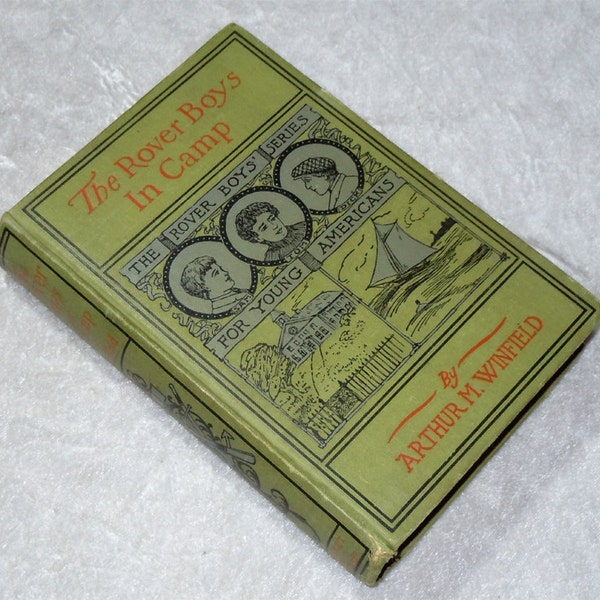 1904 The Rover Boys in Camp by Arthur M. Winfield, Antique / Vintage Childrens Book
