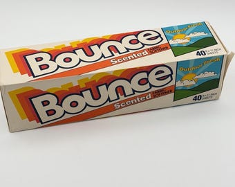 Vintage Bounce Dryer Sheets Fabric Softener 1987 Outdoor Fresh PROP Laundry