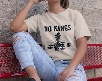 No Kings Feminist Shirt, Anti Fascism Tee