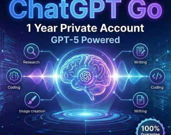 ChatGpt Go (Gpt5) | 1 year account guide | 100% private | Full Access | Instant Delivery