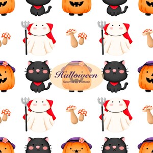 Halloween seamless pattern, tumbler wraps, printable, wallpaper 01