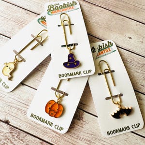 Book Accessories Halloween Bookmark Paperclip Planner Charm Bookish Merch Gift for Book Lover Book Club Favor