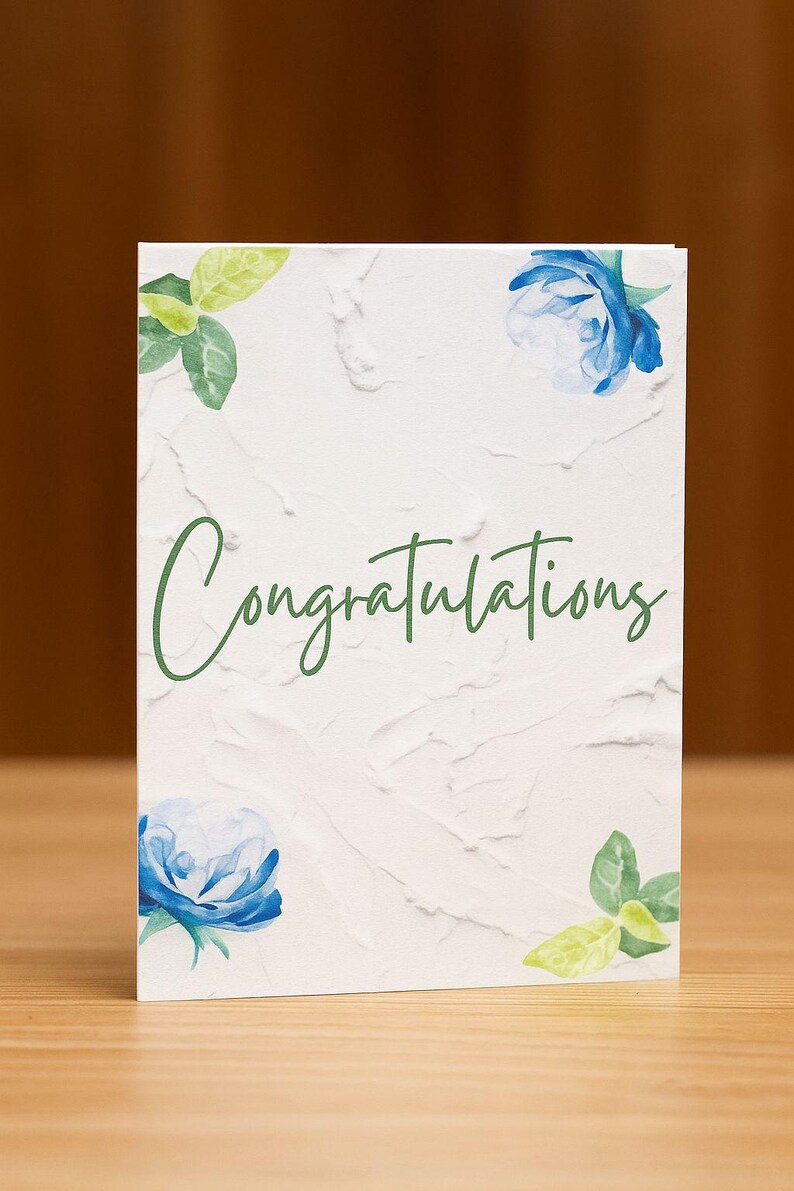 Elegant Congratulations Card Printable Instant Download Printable Pdf