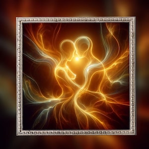Abstract Couple Art Print: Minimalist Romantic Home Decor (Digital Download)