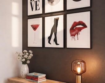 Girly Leopard Wall Art Set | Trendy Bedroom Decor (Digital Download)