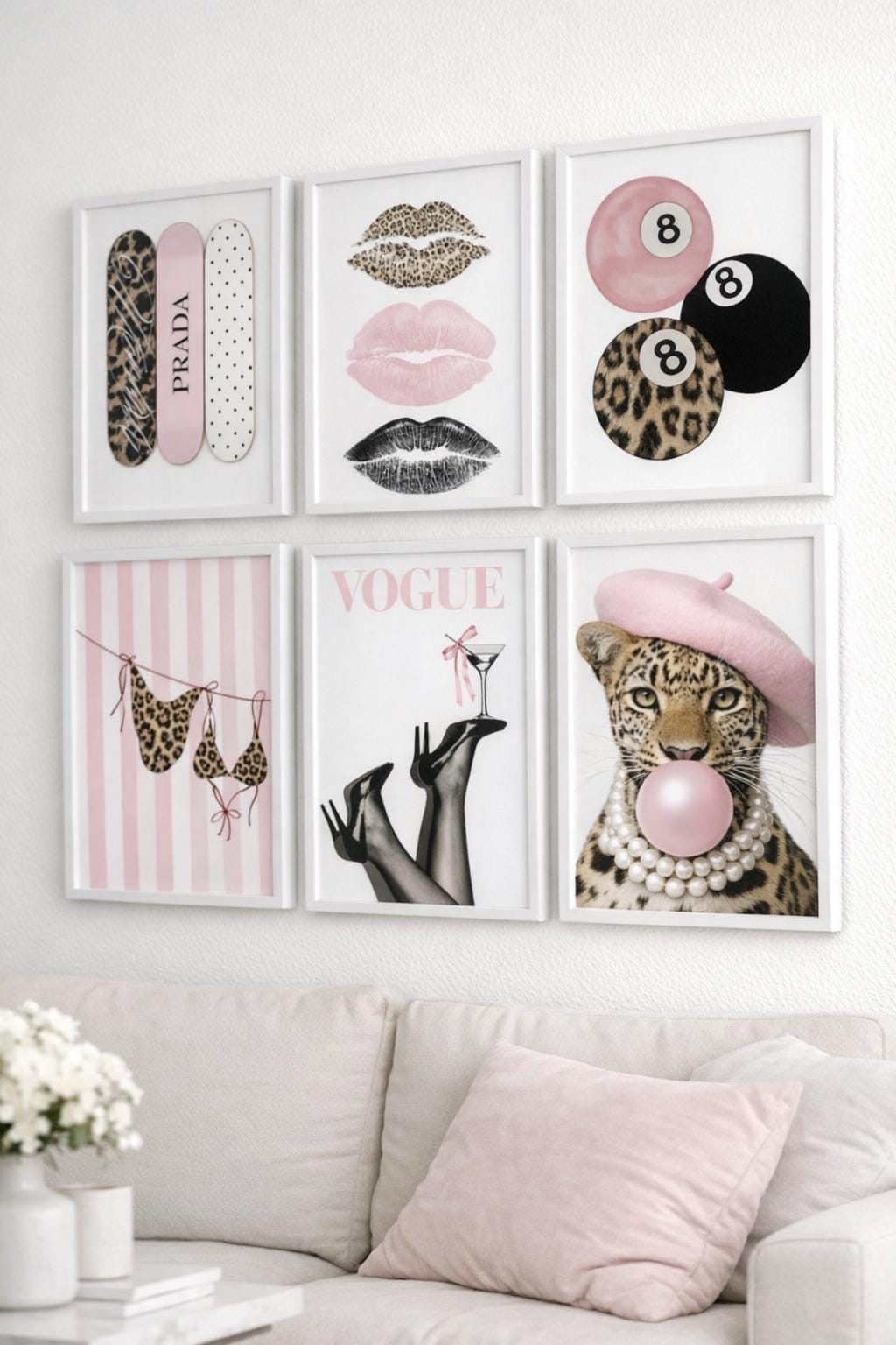 Pink Leopard Frame - Etsy UK