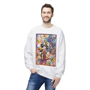 Magical Disney Characters Sweatshirt, Cozy Crewneck for Theme Park Lovers, Disney Gift, Family Matching Apparel, Perfect for Birthdays