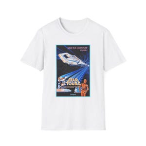 Star Tours Adventure Unisex T-Shirt, Vintage Movie Tee, Sci-Fi Graphic Shirt, Gift for Fans, Casual Wear, Unisex Apparel