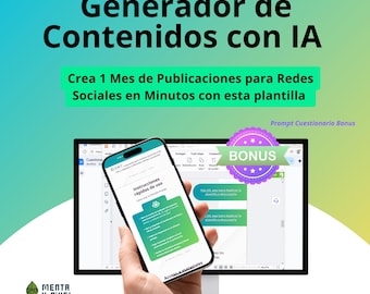 Prompt Template – AI-Powered Content Generator | Create 1 Month of Social Media Posts in Minutes