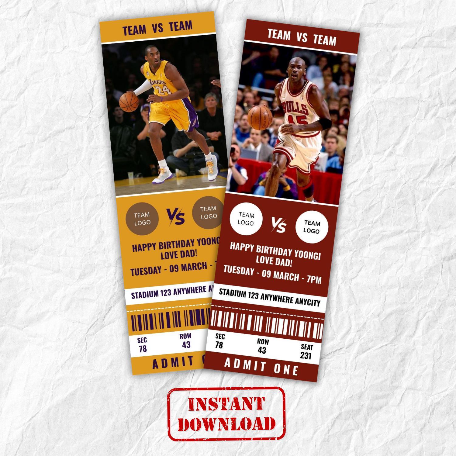 Fake Rockets Ticket Template Editable Baseball Ticket Template, Custom Fake Baseball Ticket Template ...