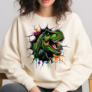 Dinosaur PNG T-Shirt Designs T-rex PNG Sublimation Designs Digital Download
