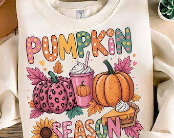 Pumpkin Season PNG T-Shirt Design Autumn PNG Trending PNG Preppy Fall Png Popular Png Fall Png Sublimation Designs Digital Download
