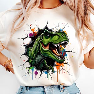 Dinosaur PNG T-Shirt Designs T-rex PNG Sublimation Designs Digital Download