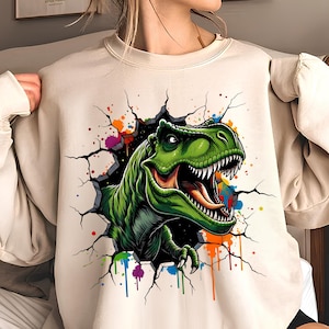 Dinosaur PNG T-Shirt Designs T-rex PNG Sublimation Designs Digital Download