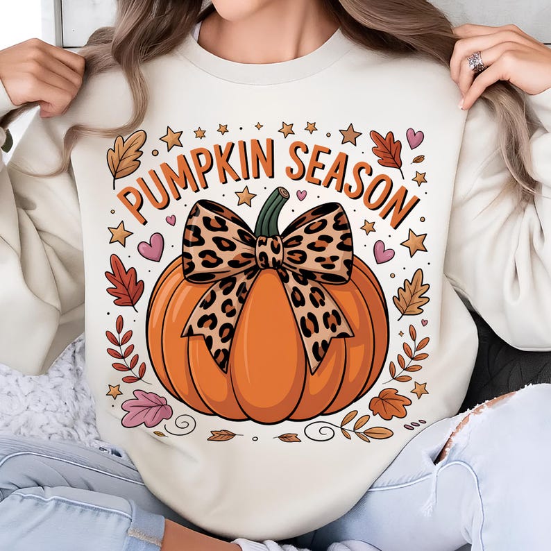 Pumpkin Season PNG T-Shirt Design Coquette Pumpkin Png Popular PNG Autumn PNG Preppy Fall Png Trendy Png Sublimation Design Digital Download