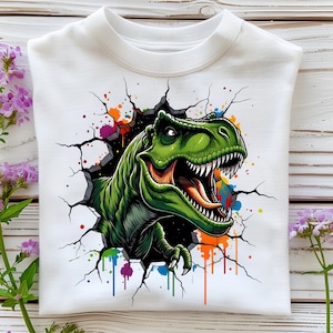 Dinosaur PNG T-Shirt Designs T-rex PNG Sublimation Designs Digital Download