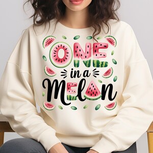 One In A Melon PNG, T-Shirt Designs, Watermelon PNG, Watermelon Clipart, Cute Summer PNG, Funny Summer Png, Summer Clipart, Digital Download