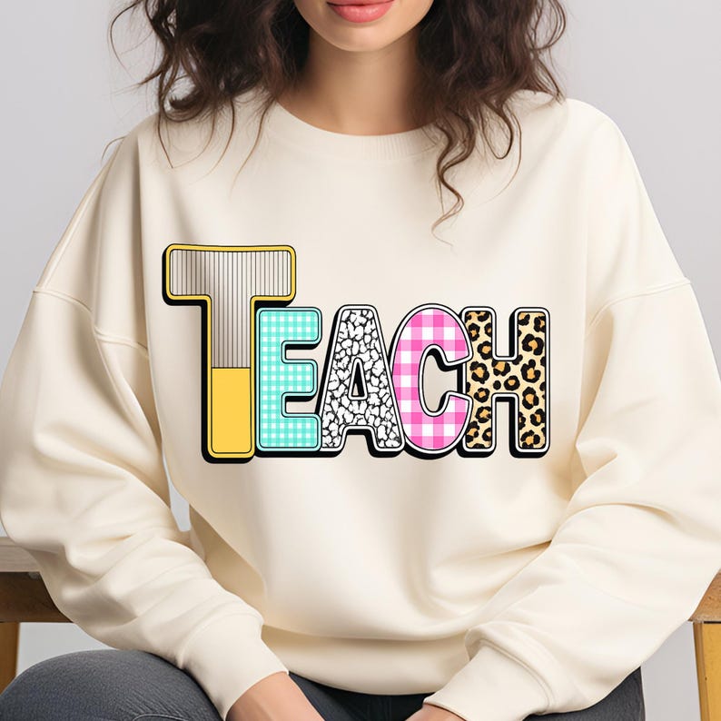 Teach PNG, T-Shirt Designs, Teaching PNG, Teacher Shirt PNG, Educator Png, Teach Shirt, Retro Teacher Png, Digital Download