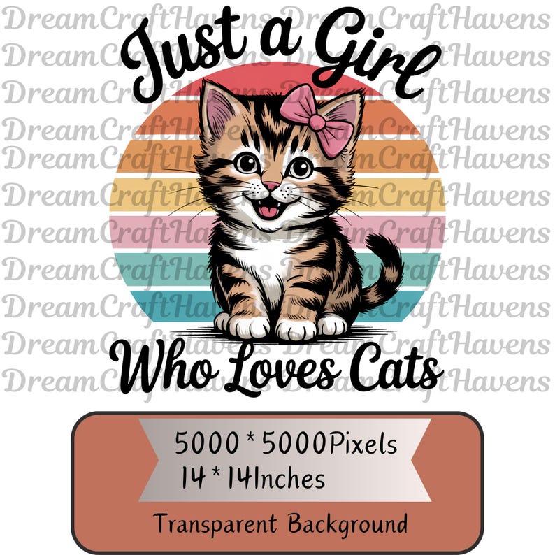 Just A Girl Who Loves Cats PNG T-Shirt Design Kitten Png Cat Clipart Trending PNG Cat Lover PNG Popular Sublimation Design Digital Download