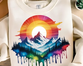 Mountain Landscape PNG T-Shirt Design Mountain PNG Forest PNG Sunset Png Adventure Png Camping Png Sublimation Designs Digital Download