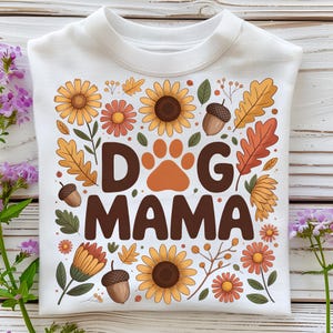Dog Mama PNG T-Shirt Design Autumn PNG Trending PNG Dog Mom Png Dog Lover Png Popular Png  Boho Fall Png Sublimation Design Digital Download