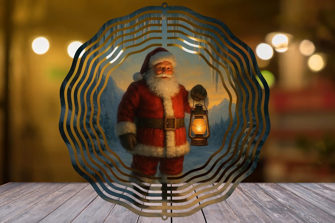 Christmas Santa Wind Spinner Sublimation Spinner 10 Inch & 8 Inch Wind ...