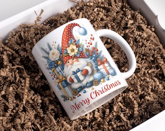 Kerst mok wrap 11 oz en 15 oz kerst koffiemok kerstman kerst mok png Merry Christmas mok wrap sublimatie ontwerpen digitale download