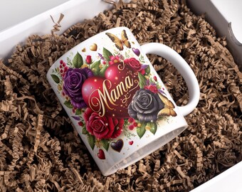 Moederdag mok wrap 11oz en 15 oz koffiemok PNG mama mok wrap moeder mok wrap bloemen bloem vlinder mok sublimatie ontwerpen digitale download