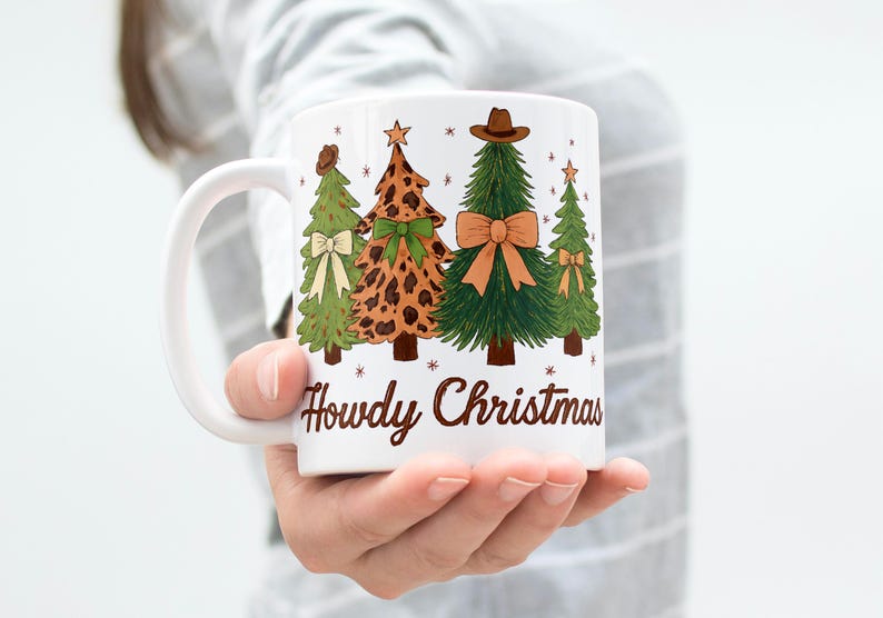 Christmas Mug Wrap 11oz & 15oz Christmas Coffee Mug PNG Howdy Christmas Mug Design Christmas Mug PNG Sublimation Designs Digital Download