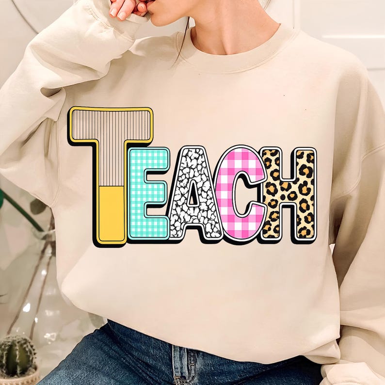 Teach PNG, T-Shirt Designs, Teaching PNG, Teacher Shirt PNG, Educator Png, Teach Shirt, Retro Teacher Png, Digital Download