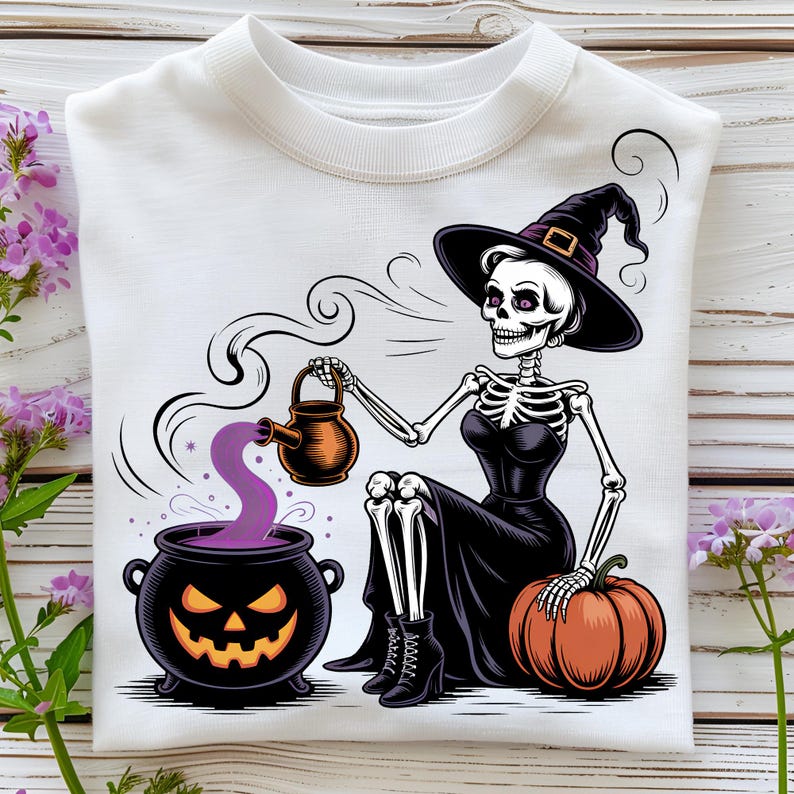 Witch PNG T-Shirt Design Trendy Halloween PNG Spooky Girl PNG Png Halloween Shirt Png Witch Shirt Sublimation Designs Digital Download