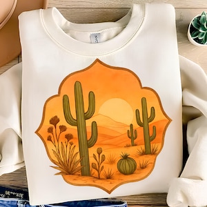 Desert PNG T-Shirt Design Cactus PNG Mountain Png Western PNG Landscape Desert Sunset Png Desert Shirt Sublimation Designs Digital Download