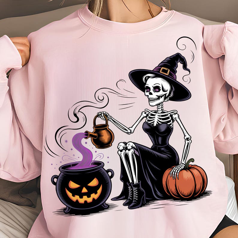 Witch PNG T-Shirt Design Trendy Halloween PNG Spooky Girl PNG Png Halloween Shirt Png Witch Shirt Sublimation Designs Digital Download
