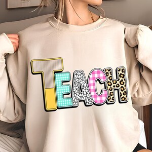 Teach PNG, T-Shirt Designs, Teaching PNG, Teacher Shirt PNG, Educator Png, Teach Shirt, Retro Teacher Png, Digital Download