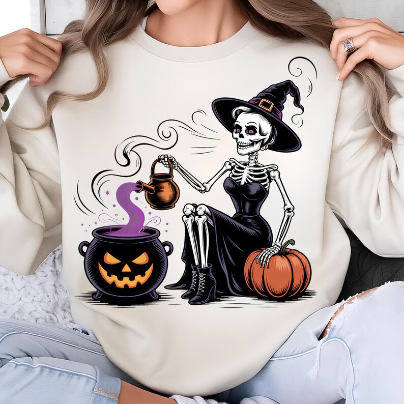 Witch PNG T-Shirt Design Trendy Halloween PNG Spooky Girl PNG Png Halloween Shirt Png Witch Shirt Sublimation Designs Digital Download