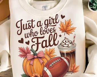 Just A Girl Who Loves Fall Png T-Shirt Design Autumn PNG Pumpkin Spice PNG Fall Vibes Png Trending Png Sublimation Designs Digital Download