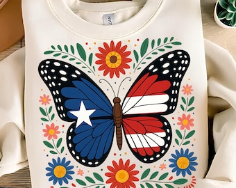 Puerto Rico PNG T-Shirt Design Puerto Rico Flag PNG Puerto Rico Butterfly PNG Vacation Png Travel Png Sublimation Designs Digital Download