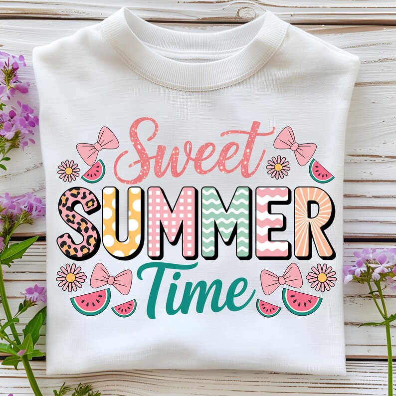 Sweet Summer Time PNG T-Shirt Design Retro PNG Summer Vibes PNG Trending Png Vacation Png Beach Png Sublimation Designs Digital Download
