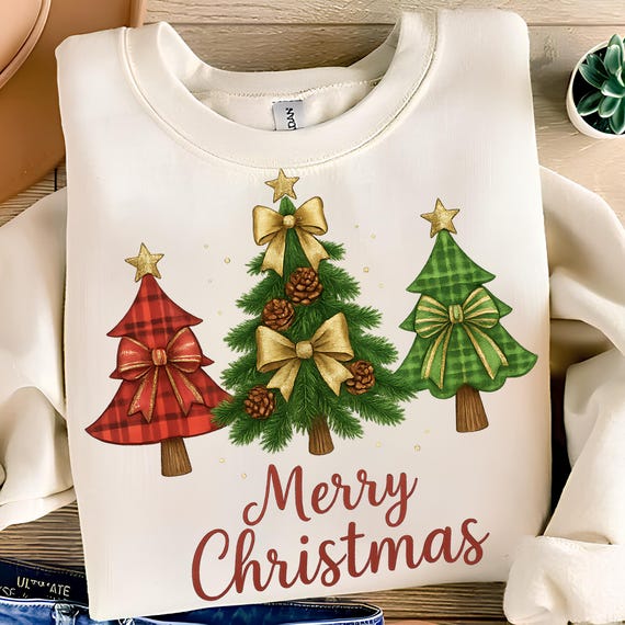 Merry Christmas PNG TShirt Design Christmas Tree PNG Christmas Shirt PNG Christmas Png Christmas Bow Png Sublimation Design Digital Download